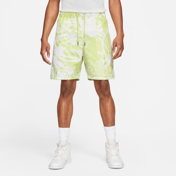 JORDAN FLIGHT MEN'S PRINTED POOLSIDE SHORTS IN LIME SIZE XL - Picture 1 of 15